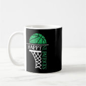 Happy St Patricks Day Shamrock basketball player n Koffiemok (Links)