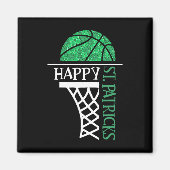 Happy St Patricks Day Shamrock basketball player n Magneet (Voorkant)