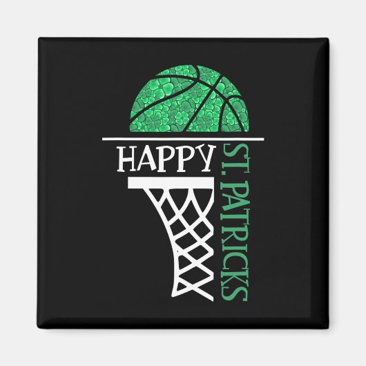 Happy St Patricks Day Shamrock basketball player n Magneet (Voorkant)