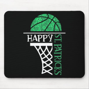 Happy St Patricks Day Shamrock basketball player n Muismat