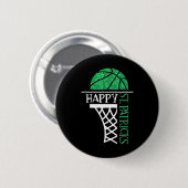 Happy St Patricks Day Shamrock basketball player n Ronde Button 5,7 Cm (Voorkant /achterkant)