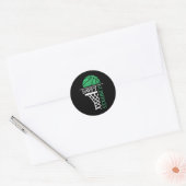 Happy St Patricks Day Shamrock basketball player n Ronde Sticker (Envelop)