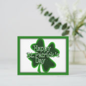 Happy St. Patricks Day Shamrock Briefkaart (Staand voorkant)