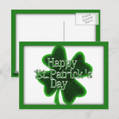 Happy St. Patricks Day Shamrock Briefkaart (Voorkant / Achterkant)