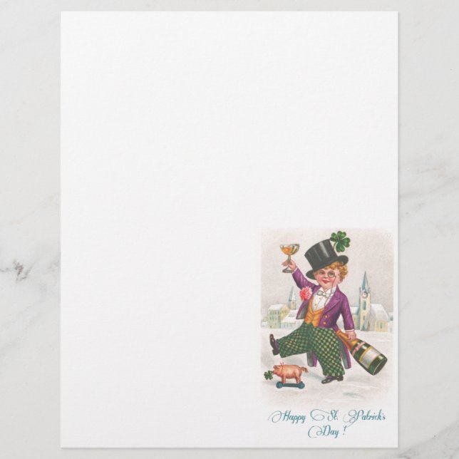  Happy St Patricks Day Shamrock Champagne (Voorkant)