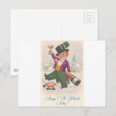  Happy St Patricks Day Shamrock Champagne Briefkaart (Voorkant / Achterkant)