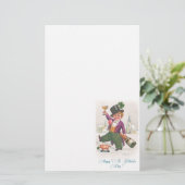 Happy St Patricks Day Shamrock Champagne Briefpapier (Staand voorkant)