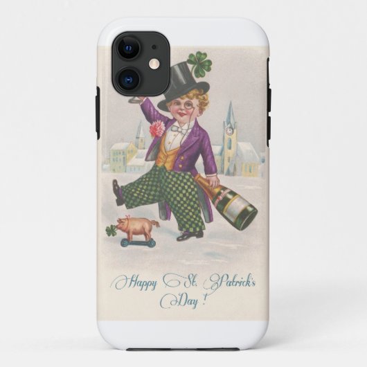 Happy St Patricks Day Shamrock Champagne Case-Mate iPhone Case (Achterkant)