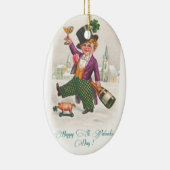 Happy St Patricks Day Shamrock Champagne Keramisch Ornament (Rechts)