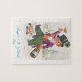 Happy St Patricks Day Shamrock Champagne Legpuzzel (Horizontaal)