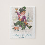 Happy St Patricks Day Shamrock Champagne Legpuzzel (Verticaal)