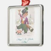  Happy St Patricks Day Shamrock Champagne Metalen Ornament (Links)