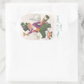  Happy St Patricks Day Shamrock Champagne Ovale Sticker (Tas)