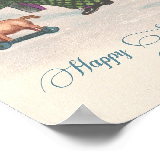 Happy St Patricks Day Shamrock Champagne Poster (Hoek)