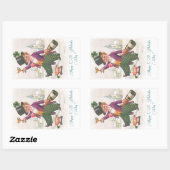  Happy St Patricks Day Shamrock Champagne Rechthoekige Sticker (Vel)