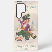 Happy St Patricks Day Shamrock Champagne Samsung Galaxy Hoesje (Achterkant)