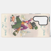  Happy St Patricks Day Shamrock Champagne Samsung Galaxy Hoesje (Achterkant horizontaal)