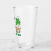 Happy St. Patrick's Day Shamrock Clover Beer Glas (Links)