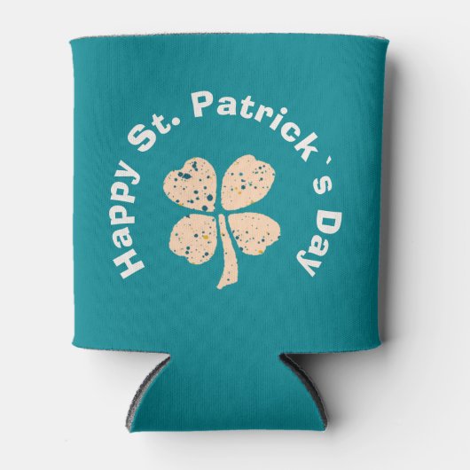 Happy St. Patrick's Day Shamrock Clover Blikjeskoeler (Voorkant)