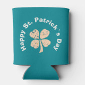 Happy St. Patrick's Day Shamrock Clover Blikjeskoeler (Achterkant)