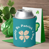 Happy St. Patrick's Day Shamrock Clover Blikjeskoeler