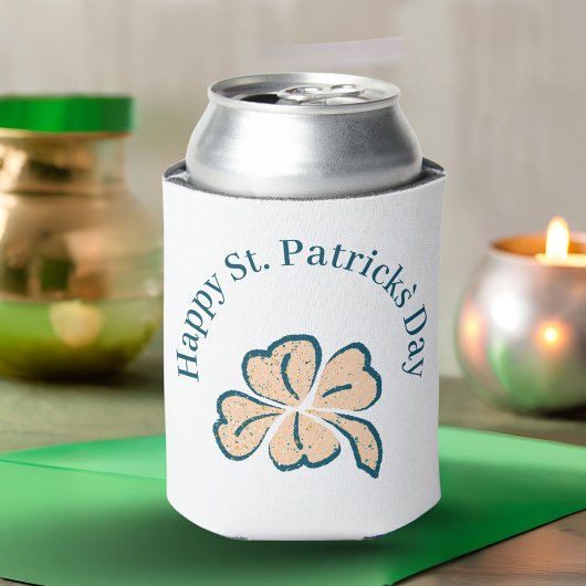 Happy St. Patrick's Day Shamrock Clover Blikjeskoeler