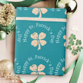 Happy St. Patrick's Day Shamrock Clover Cadeaupapier