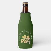 Happy St. Patrick's Day Shamrock Clover Flesjeskoeler (Fles Voorkant)