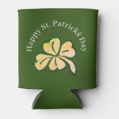 Happy St. Patrick's Day Shamrock Clover Green Blikjeskoeler (Voorkant)