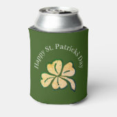 Happy St. Patrick's Day Shamrock Clover Green Blikjeskoeler (Blikje Achterkant)