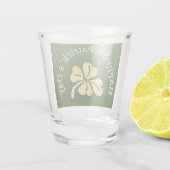 Happy St. Patrick's Day Shamrock Clover Green Shot Glas (Achterkant)