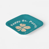Happy St. Patrick's Day Shamrock Clover Papieren Bordje (Gebogen)