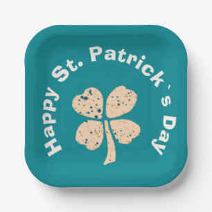 Happy St. Patrick's Day Shamrock Clover Papieren Bordje