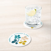 Happy St. Patrick's Day Shamrock Clover Ronde Kartonnen Onderzetter (Insitu)
