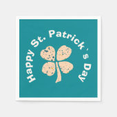 Happy St. Patrick's Day Shamrock Clover Servet (Voorkant)