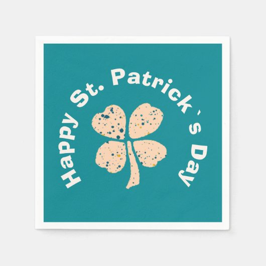 Happy St. Patrick's Day Shamrock Clover Servet (Voorkant)
