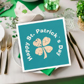 Happy St. Patrick's Day Shamrock Clover Servet