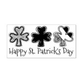 Happy St. Patrick's Day Shamrock Cookies Stamp Rubberstempel (Afrduk)