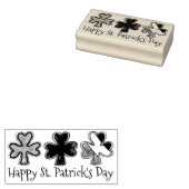 Happy St. Patrick's Day Shamrock Cookies Stamp Rubberstempel (Gestempeld)