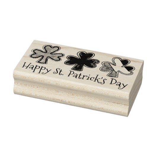 Happy St. Patrick's Day Shamrock Cookies Stamp Rubberstempel (Stempel)