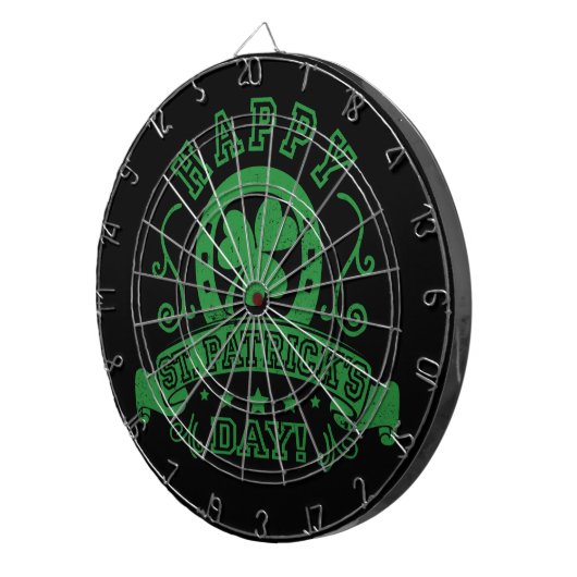 Happy St Patrick's Day Shamrock Dartbord (Voorkant Rechts)