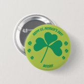 Happy St. Patrick's Day Shamrock en Blessed but Ronde Button 5,7 Cm (Voorkant /achterkant)