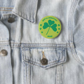 Happy St. Patrick's Day Shamrock en Blessed but Ronde Button 5,7 Cm (In situ)