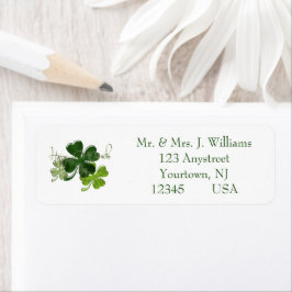 Happy St. Patrick's Day Shamrock  Etiket