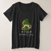 Happy St Patricks Day Shamrock Gnome Irish Grote Maat T-shirt (Design voorkant)