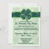 Happy St. Patrick's Day Shamrock Grunge Invitation Kaart (Achterkant)