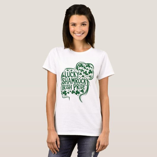 Happy St. Patricks Day Shamrock Irish Saint Patric T-shirt (Voorkant volledig)