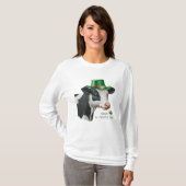  Happy St. Patrick's Day Shamrock Koe T-shirt (Voorkant volledig)