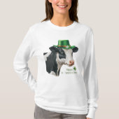  Happy St. Patrick's Day Shamrock Koe T-shirt (Voorkant)