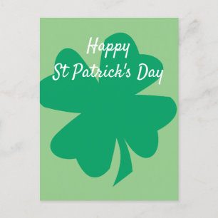 Happy St Patrick's Day Shamrock Leaf Irish Custom Briefkaart
